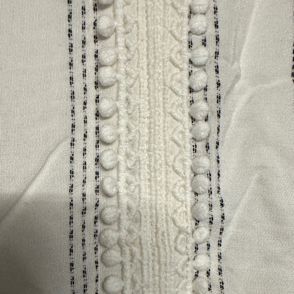 Vineyard Vines Mini Pom Stripe Cover Up Dress, Size XS, Color White/Black - Picture 10 of 14